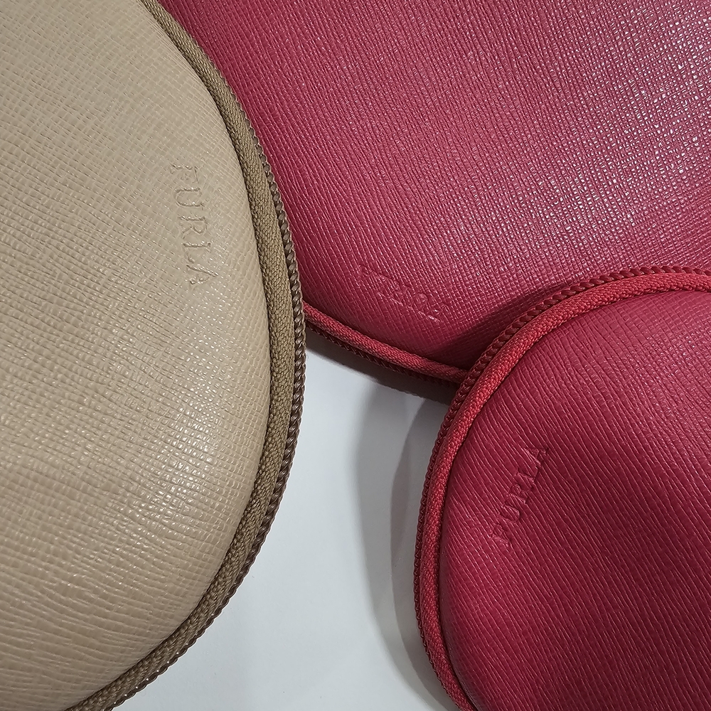Furla Electra 3-Piece Saffiano Leather Cosmetic Case Set - Pink Multi/Giglio - Picture 8 of 8